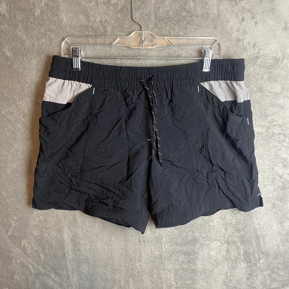 Columbia Mens Medium Swim Shorts Black Nylon